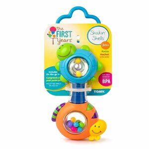 🌟ADD-ON ONLY🌟First Years Shakin‘ Shells Rattles - Blue For 3M+ New Sealed